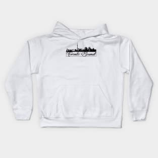 Toronto Skyline - Black Kids Hoodie